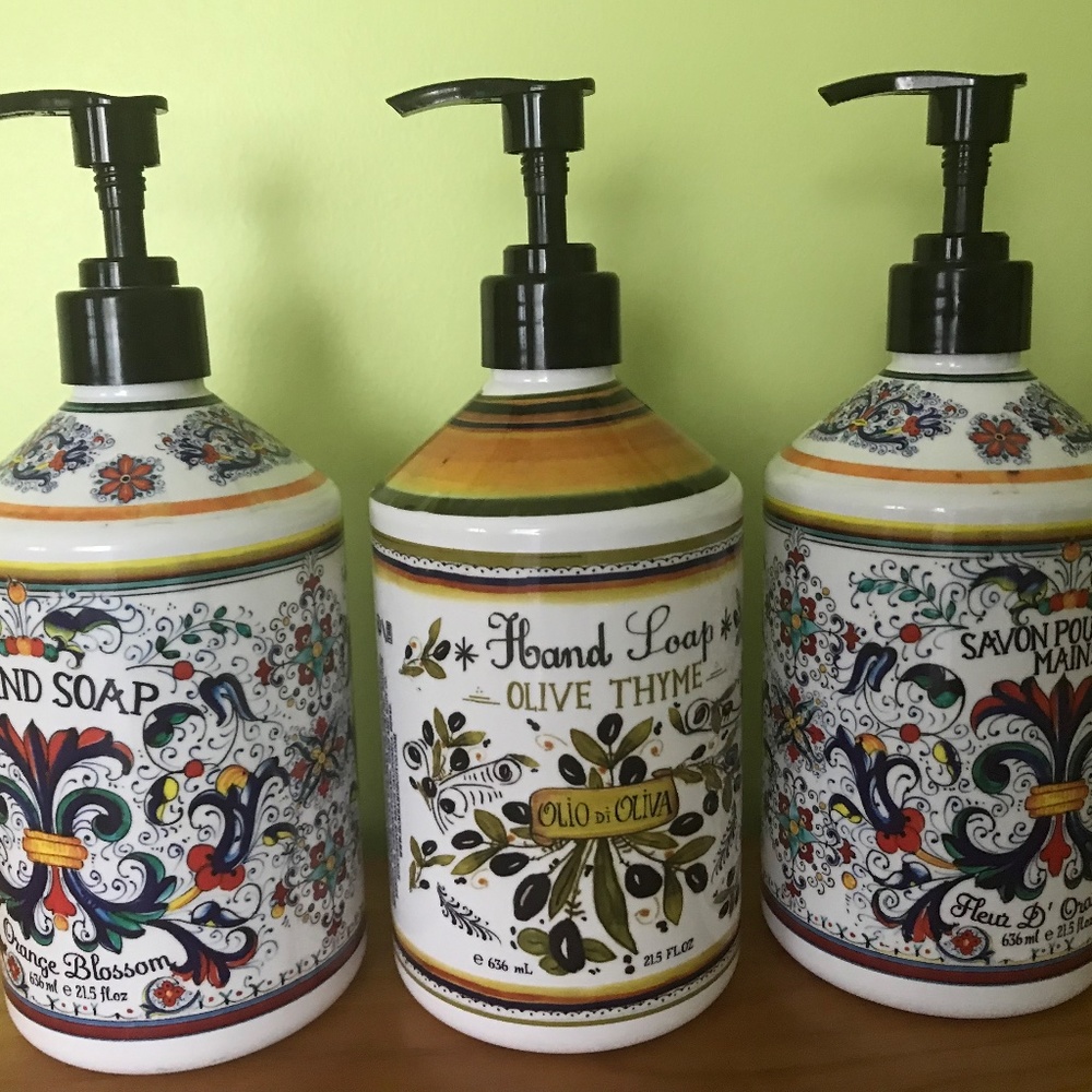 French style 3 hand soap pumps empty mint condition